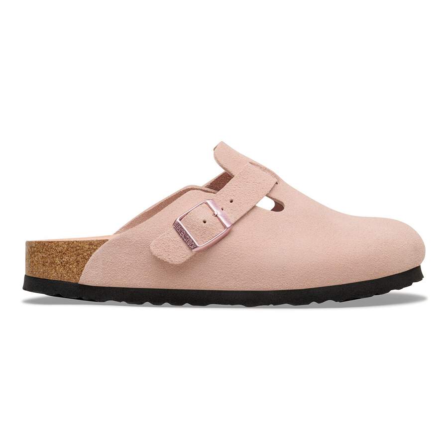 Boston Soft Footbed Suede Leather - Light Rose