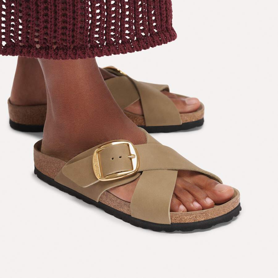 Siena Big Buckle Natural Leather Oiled - Tobacco Brown