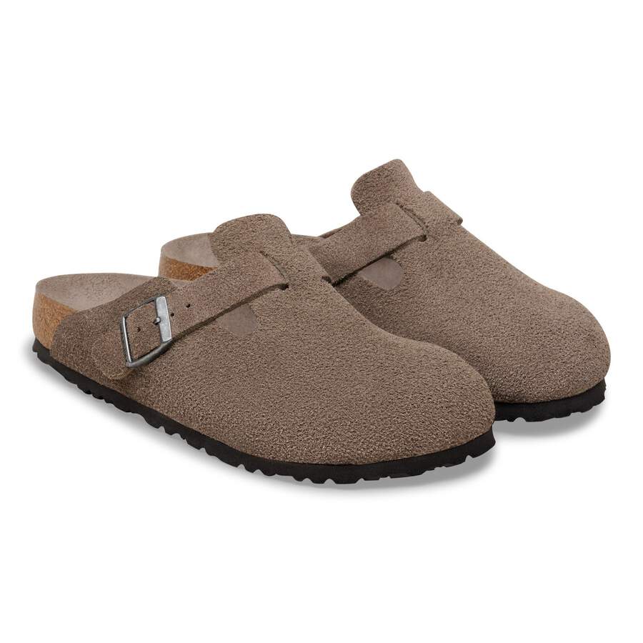 Boston Soft Footbed Suede Leather - Concrete Gray