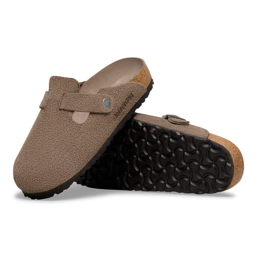 Boston Soft Footbed Suede Leather - Concrete Gray