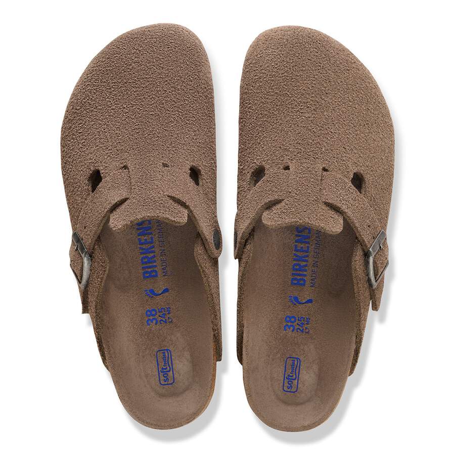 Boston Soft Footbed Suede Leather - Concrete Gray