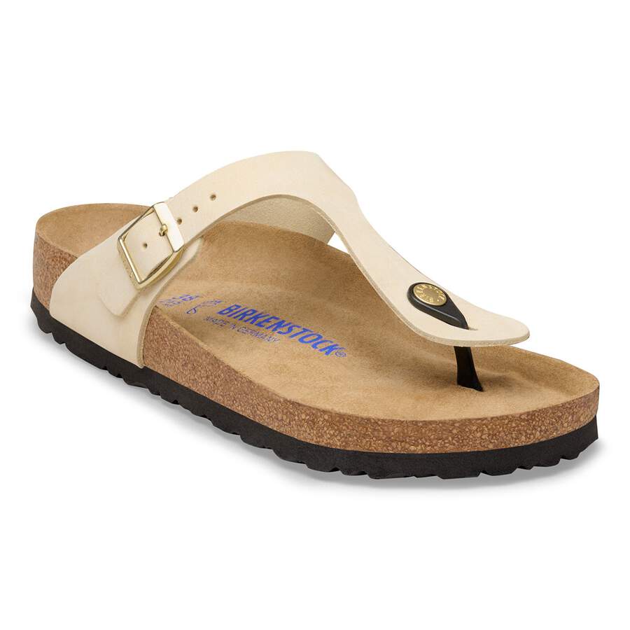 Gizeh Soft Footbed Nubuck Leather - Ecru