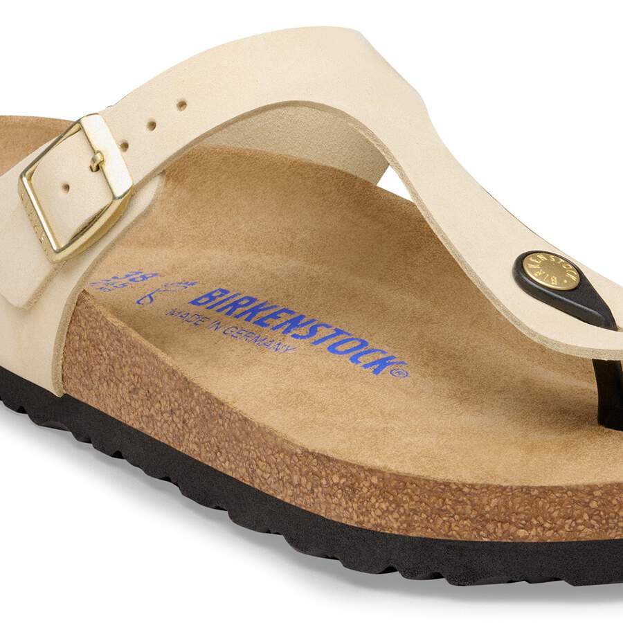 Gizeh Soft Footbed Nubuck Leather - Ecru