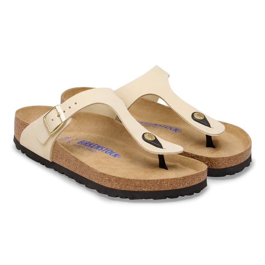 Gizeh Soft Footbed Nubuck Leather - Ecru
