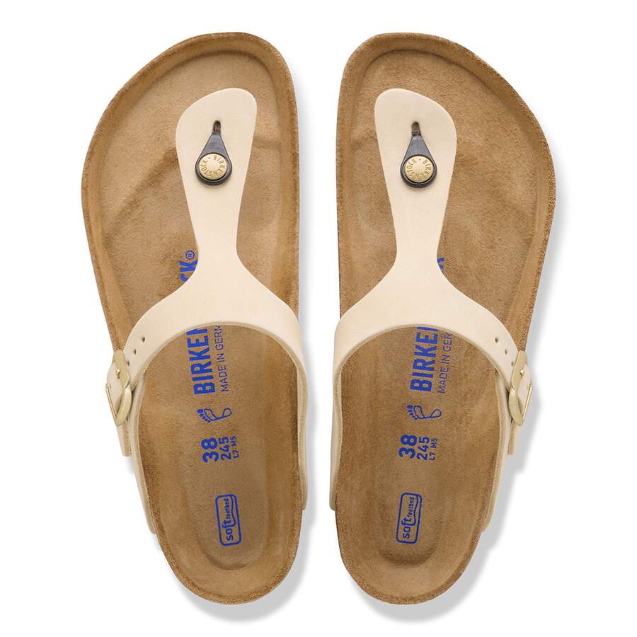 Gizeh Soft Footbed Nubuck Leather - Ecru