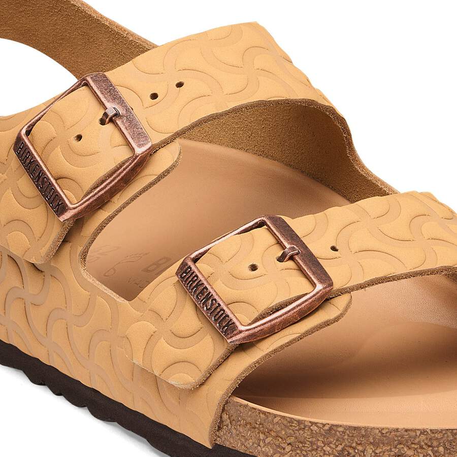 Milano Natural Leather Embossed - Nature Semi Veg Tan