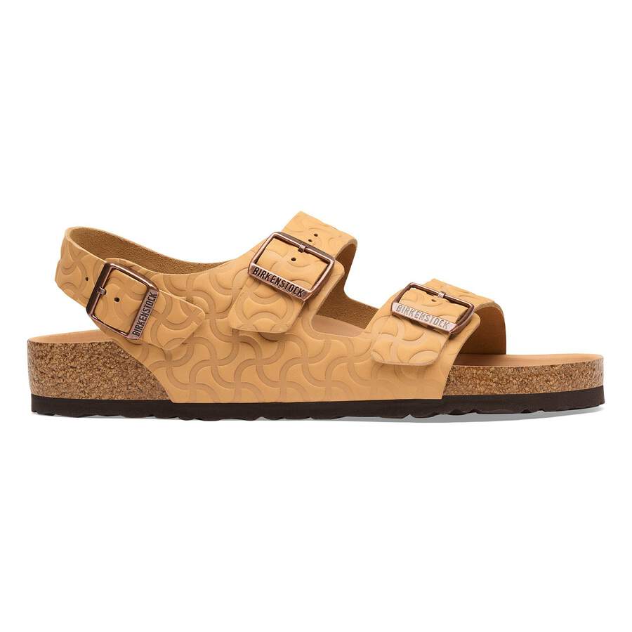 Milano Natural Leather Embossed - Nature Semi Veg Tan