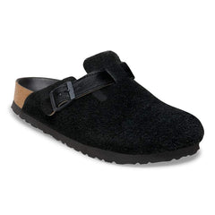 Boston Suede Leather/Fur - Black