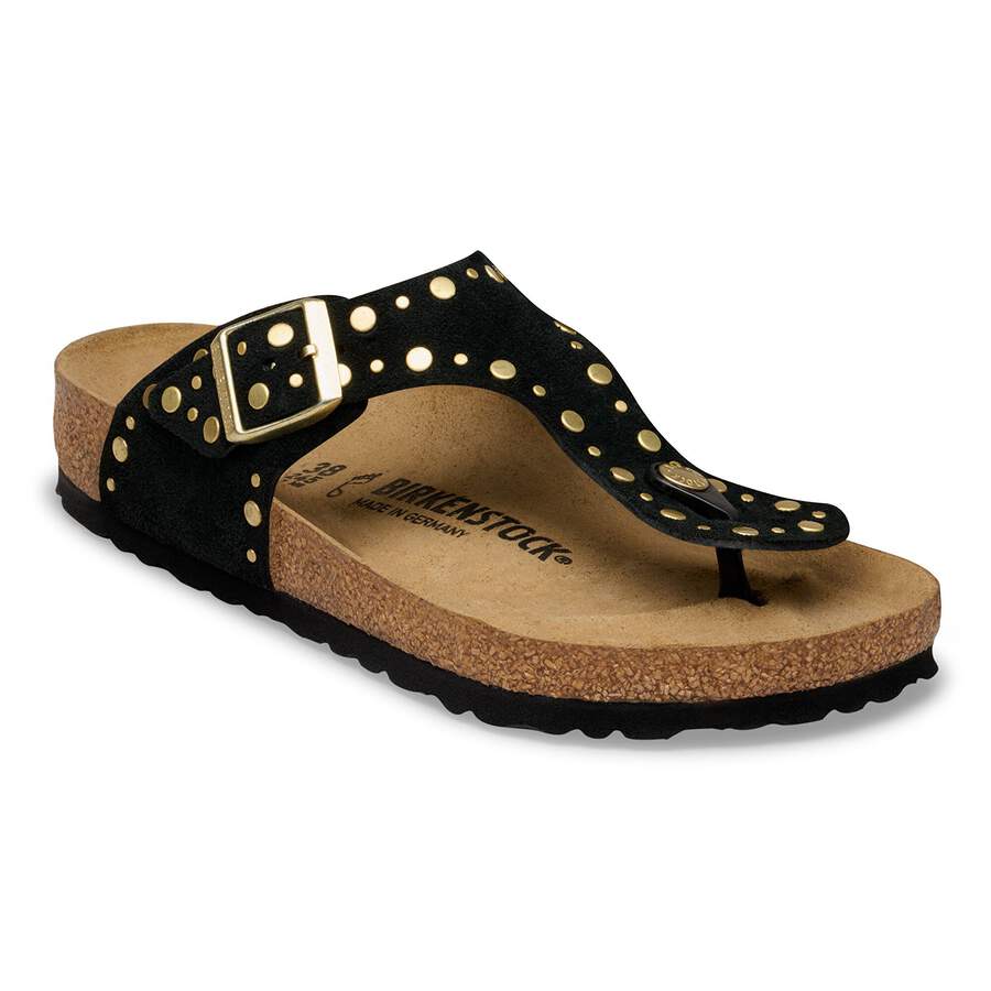 Gizeh Rivet Suede Leather - Black