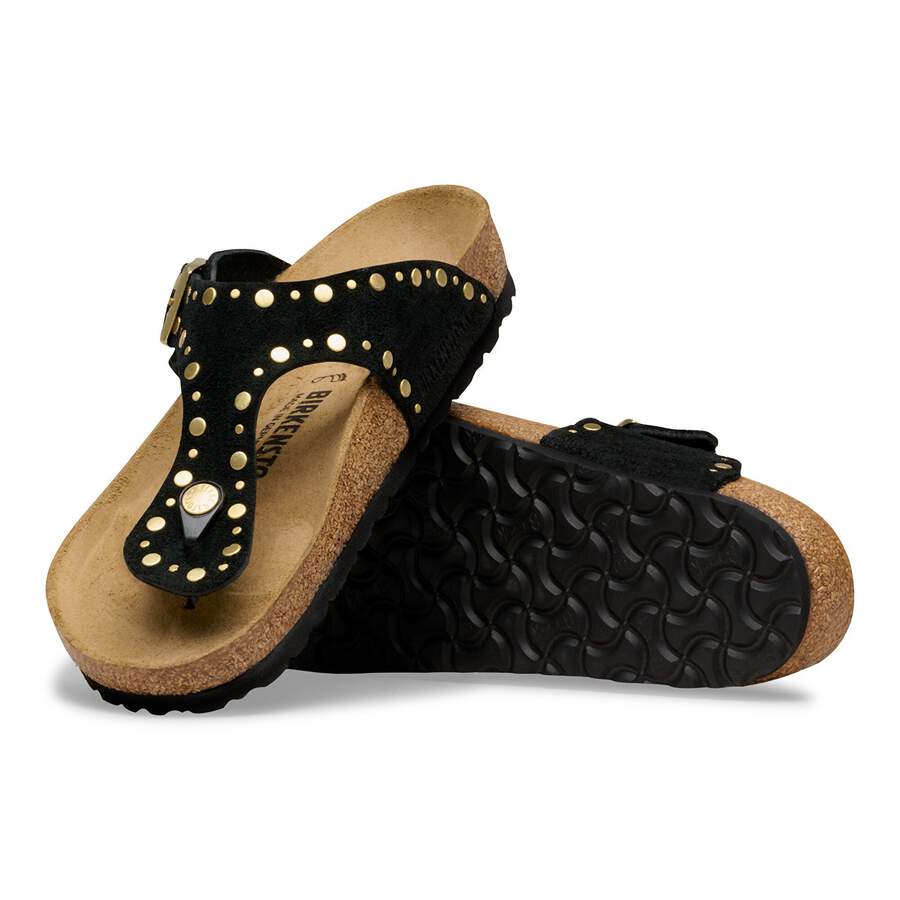 Gizeh Rivet Suede Leather - Black