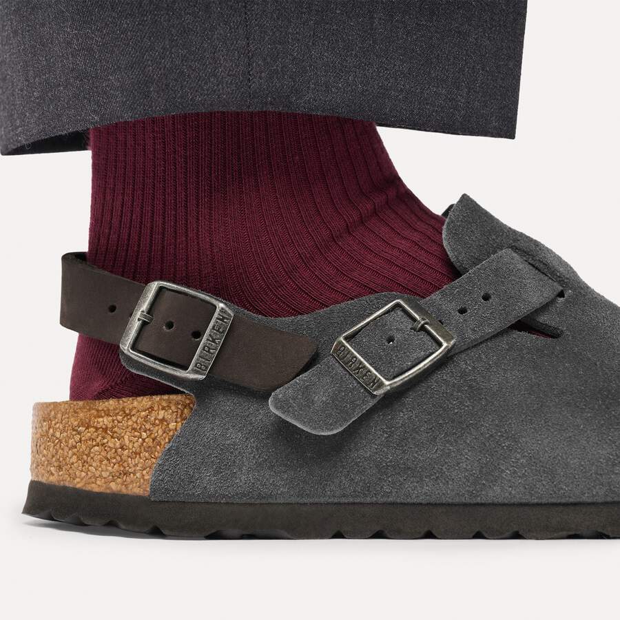 Tokio Suede Leather - Charcoal