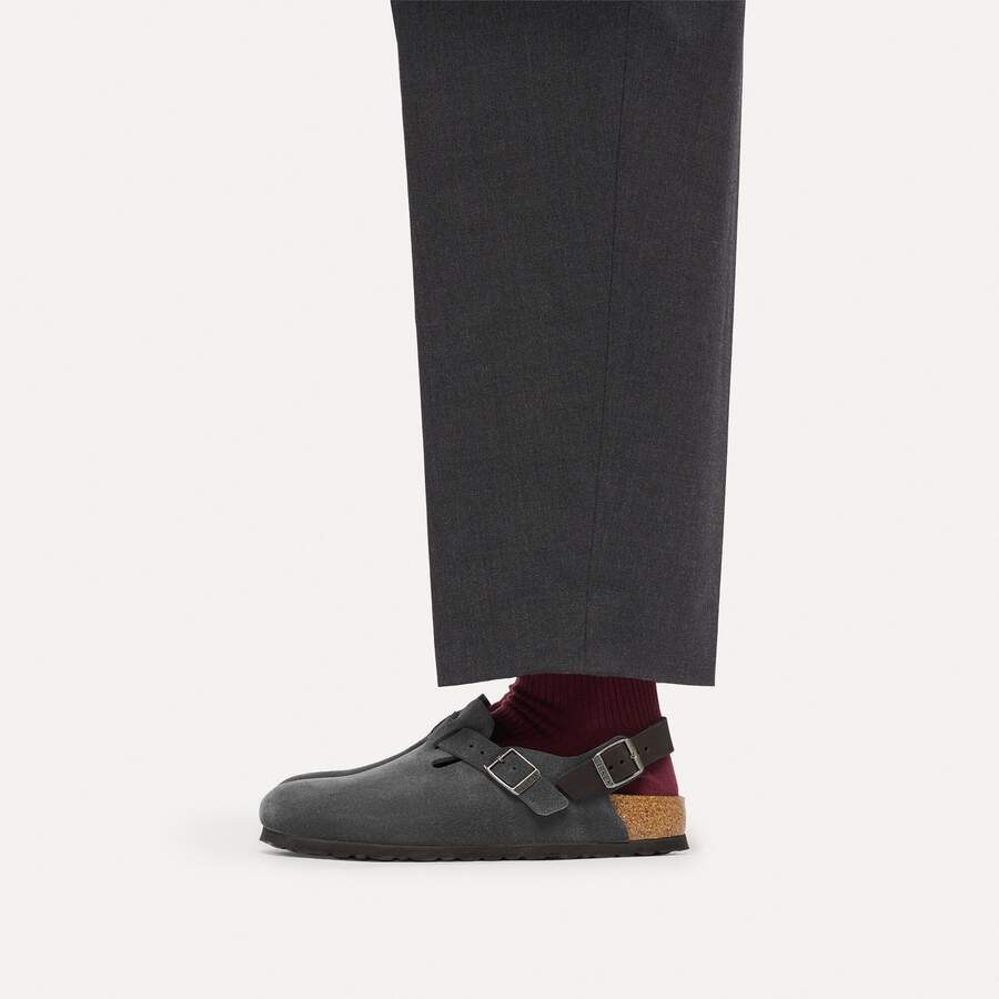 Tokio Suede Leather - Charcoal
