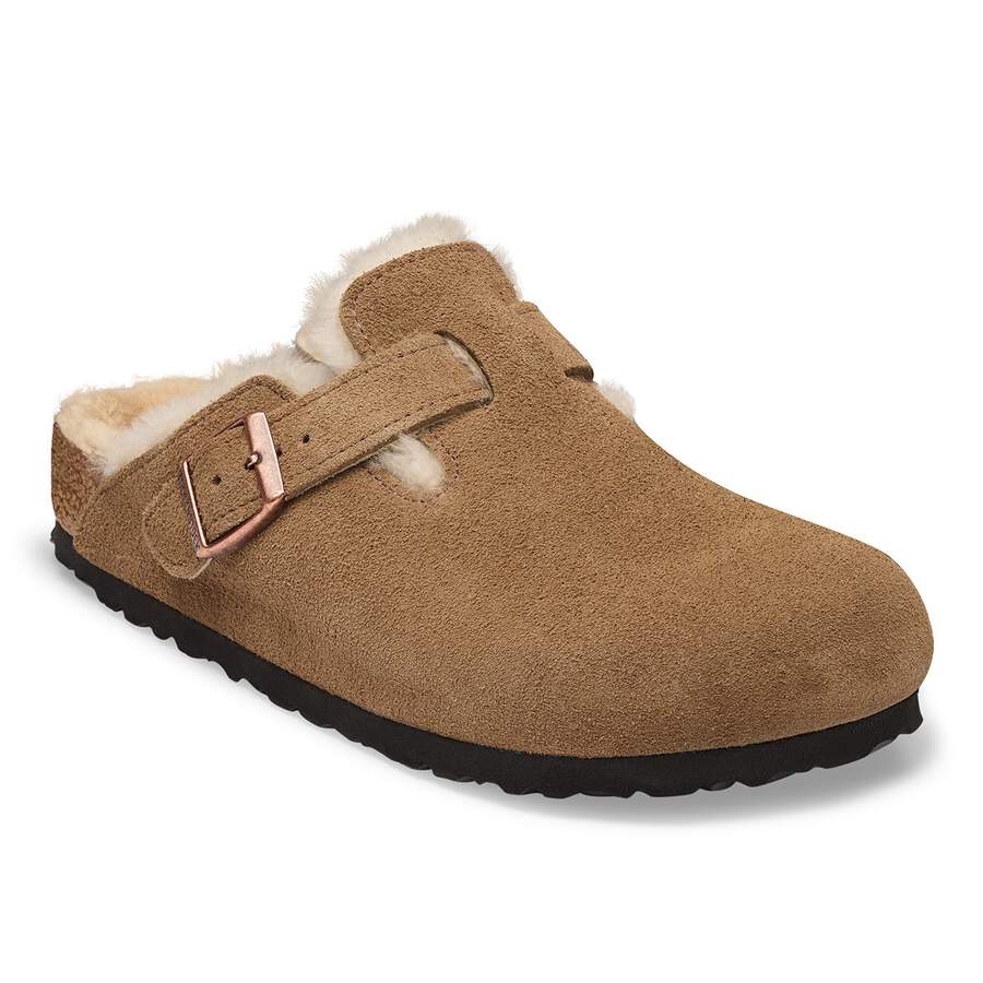 Boston Shearling Suede Leather - Dark Tea