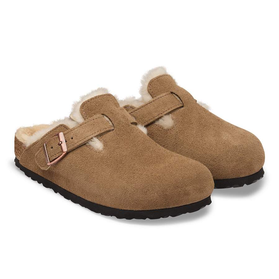Boston Shearling Suede Leather - Dark Tea