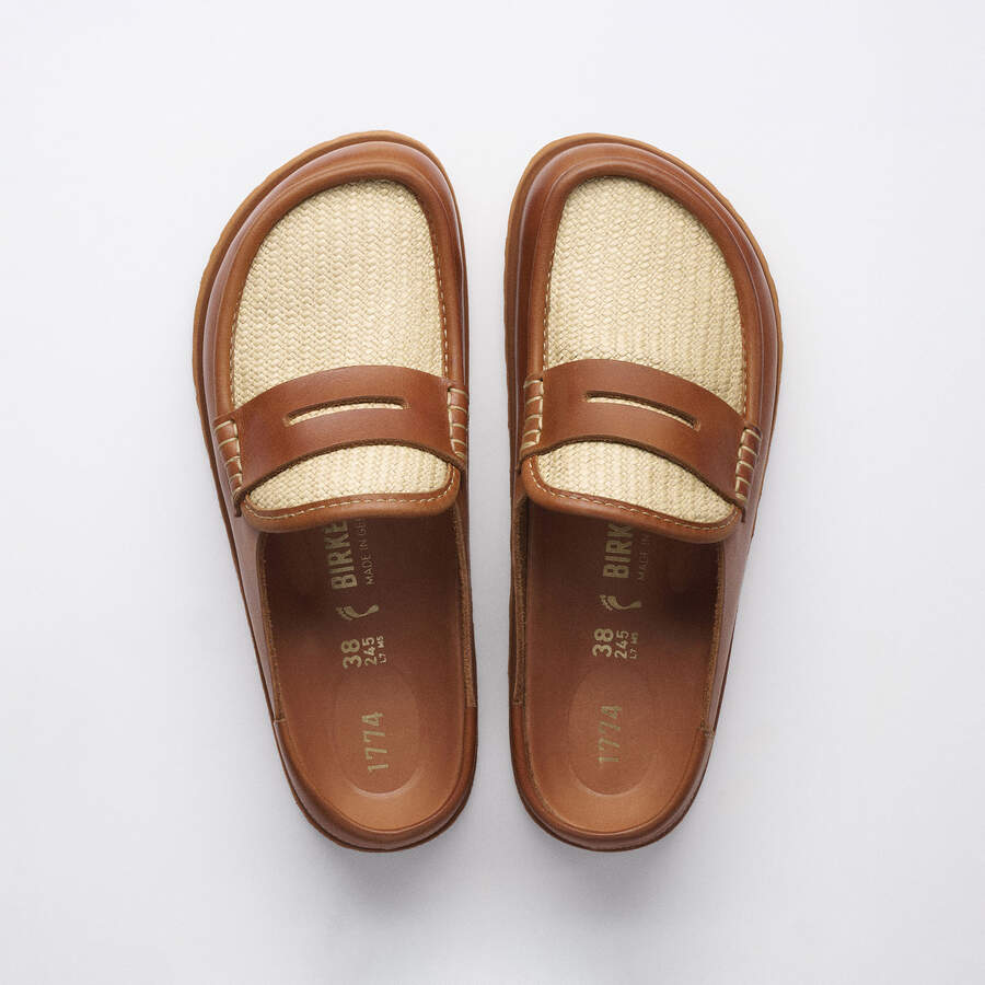 1774 Naples Wrapped Raffia Mischmaterial - Ginger Brown Raffia