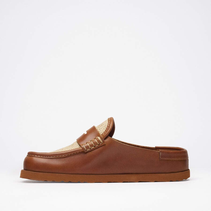 1774 Naples Wrapped Raffia Mischmaterial - Ginger Brown Raffia
