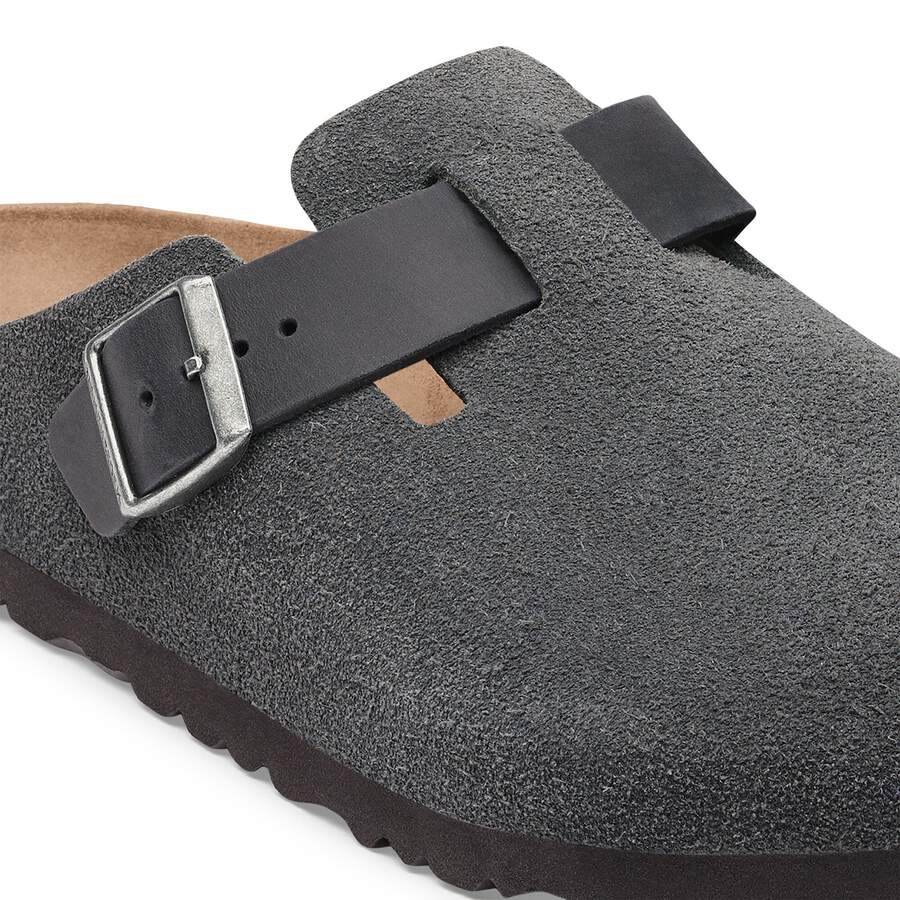 Boston Mixed Leather - Charcoal