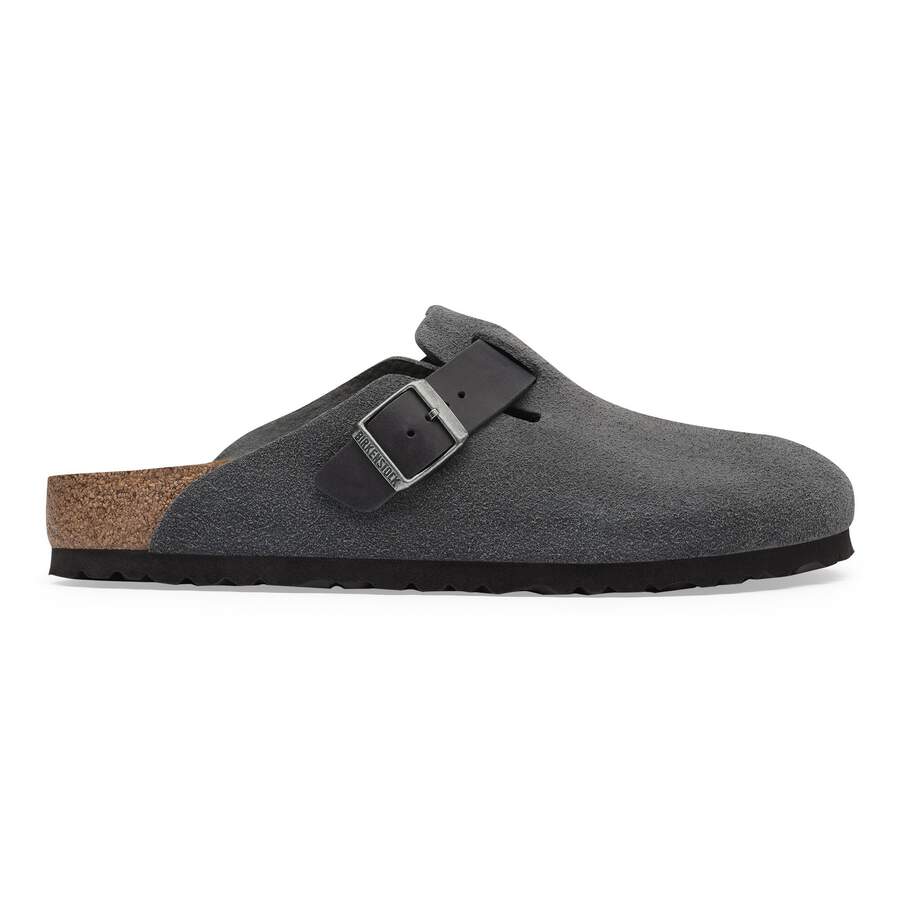 Boston Mixed Leather - Charcoal