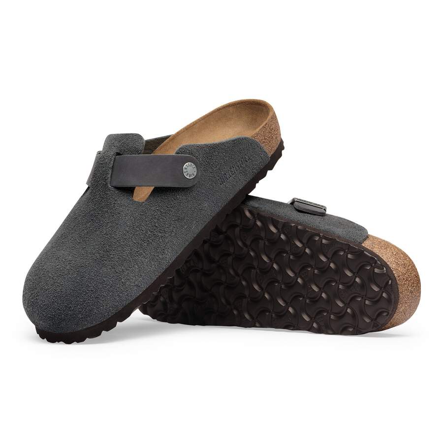 Boston Mixed Leather - Charcoal