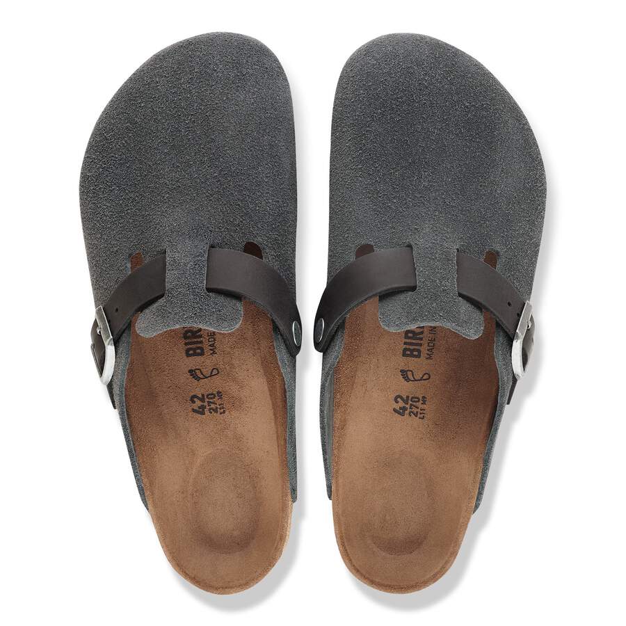 Boston Mixed Leather - Charcoal