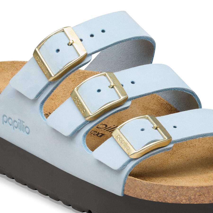 Florida Flex Platform Nubuck Leather - Baby Blue