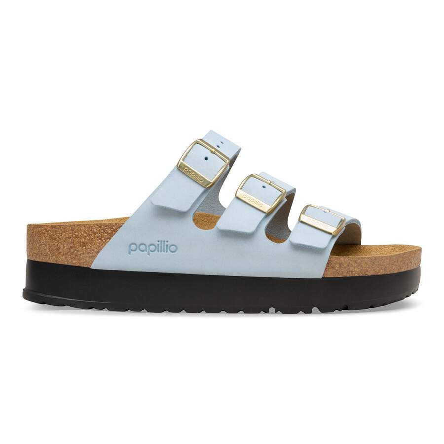 Florida Flex Platform Nubuck Leather - Baby Blue