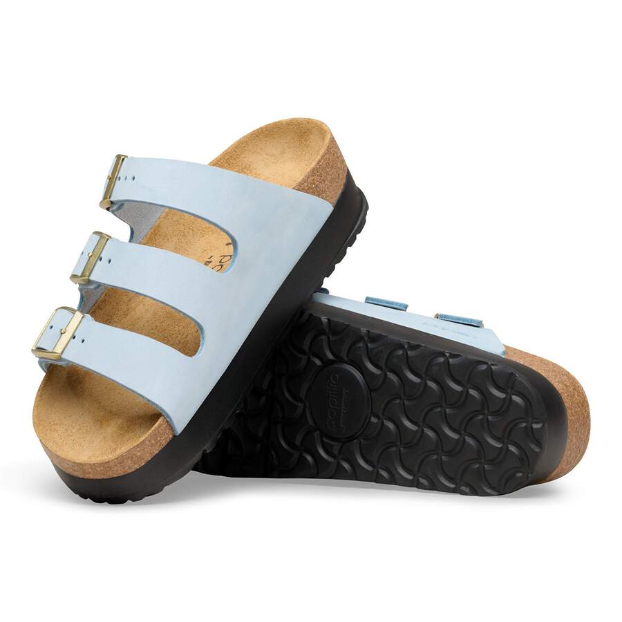 Florida Flex Platform Nubuck Leather - Baby Blue