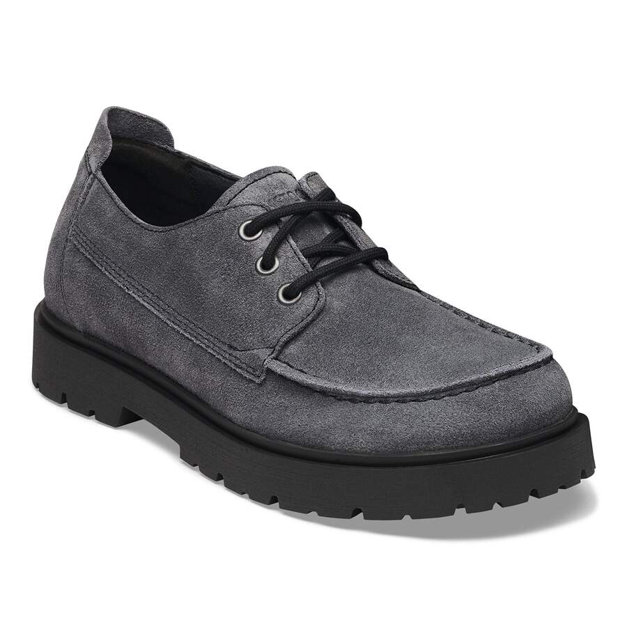 Highwood Moc Lace Low Suede Leather - Charcoal