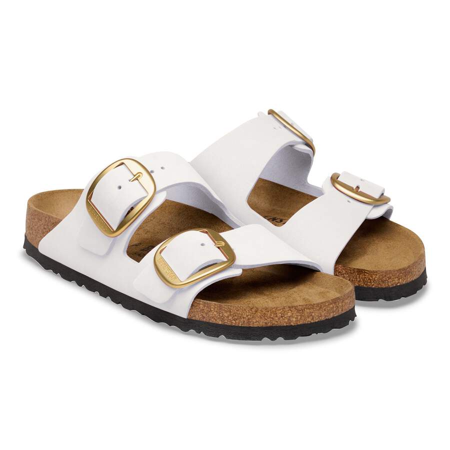 Arizona Big Buckle Nubuck Leather - Antique White