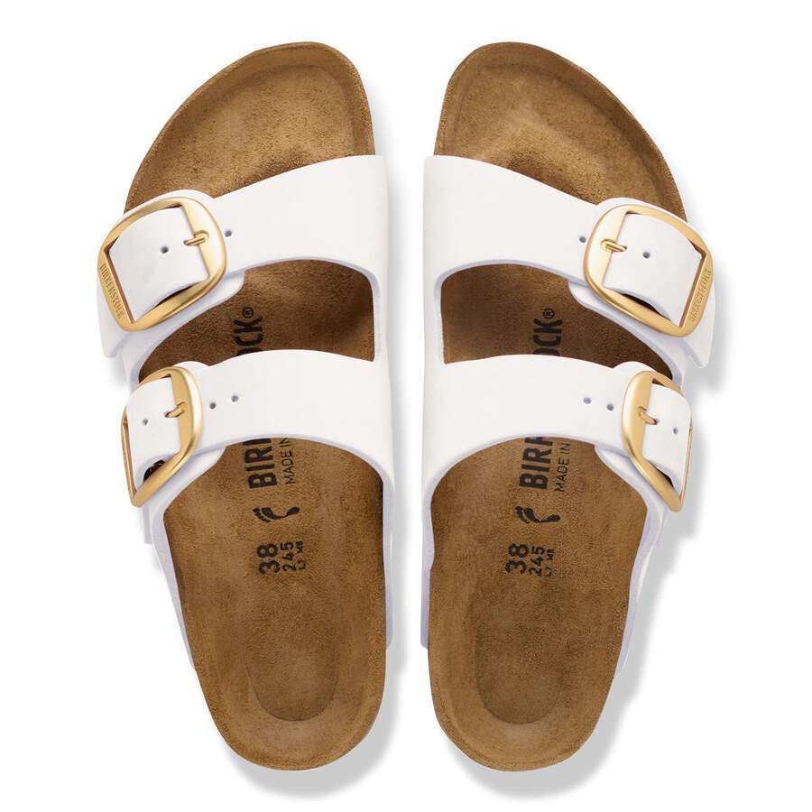 Arizona Big Buckle Nubuck Leather - Antique White