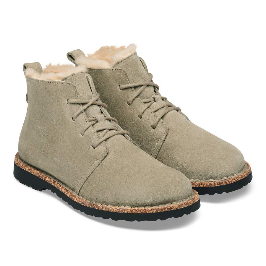 Uppsala Mid Shearling Suede Leather - Taupe