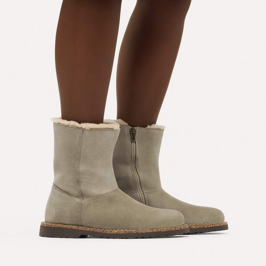 Uppsala Zip Shearling Suede Leather - Taupe