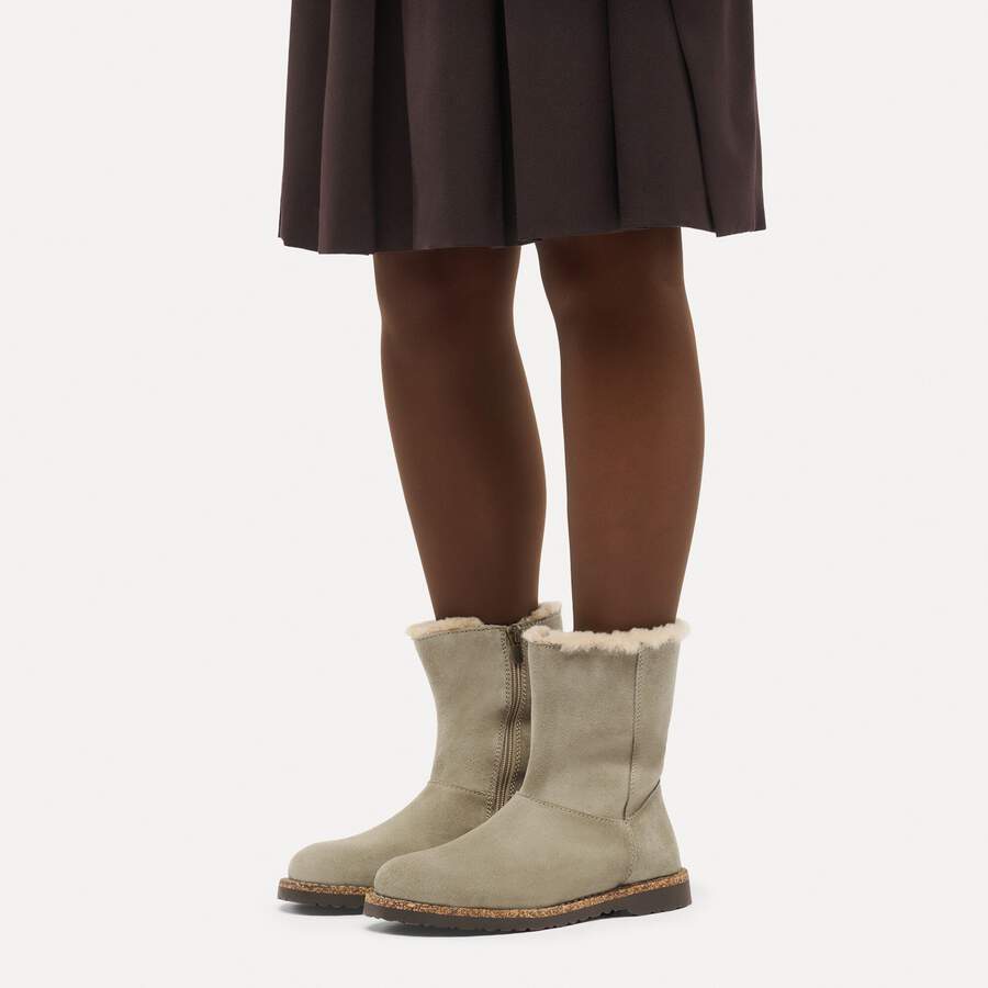 Uppsala Zip Shearling Suede Leather - Taupe