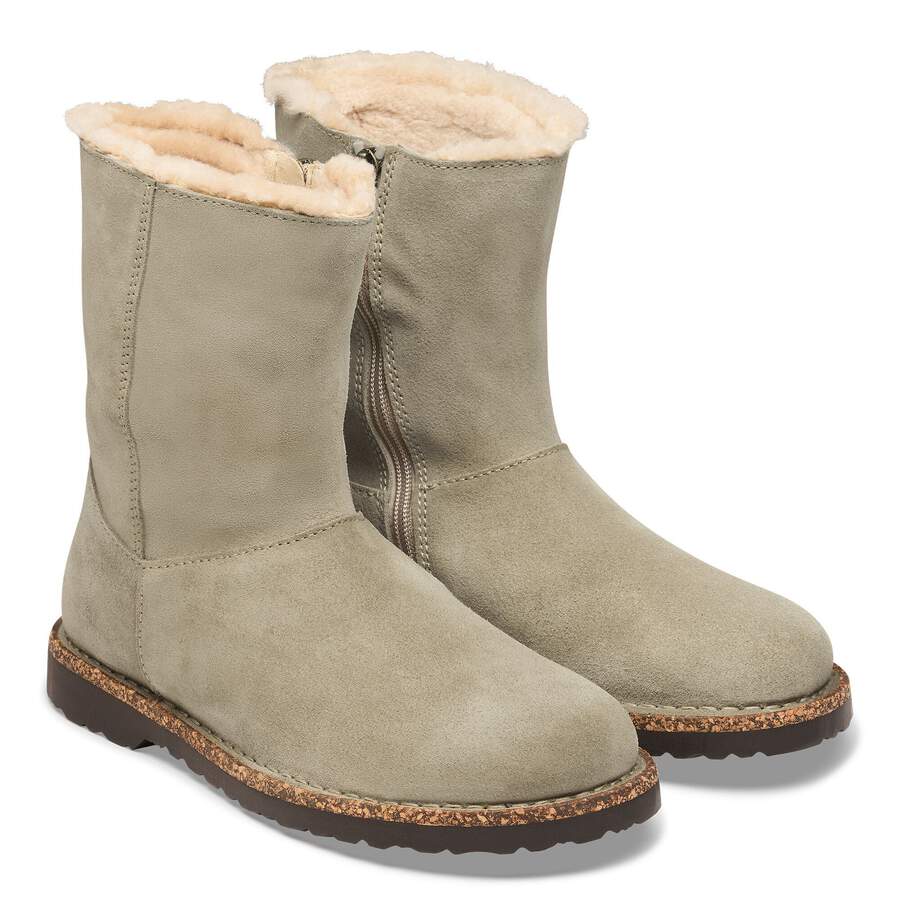 Uppsala Zip Shearling Suede Leather - Taupe