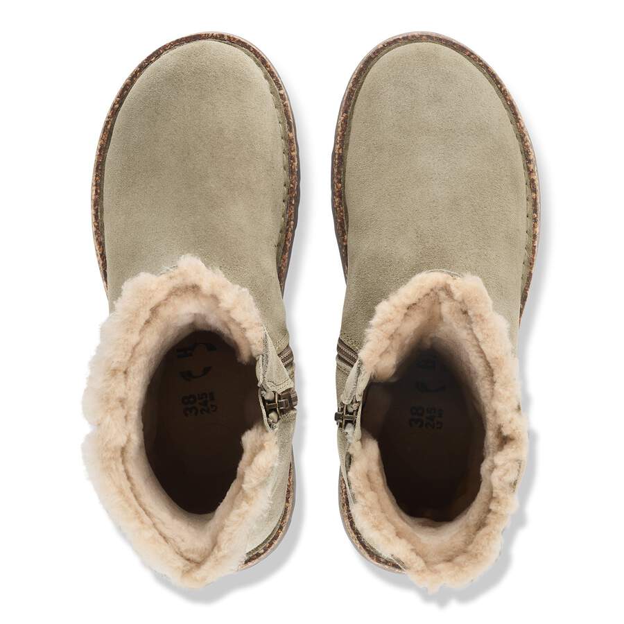 Uppsala Zip Shearling Suede Leather - Taupe