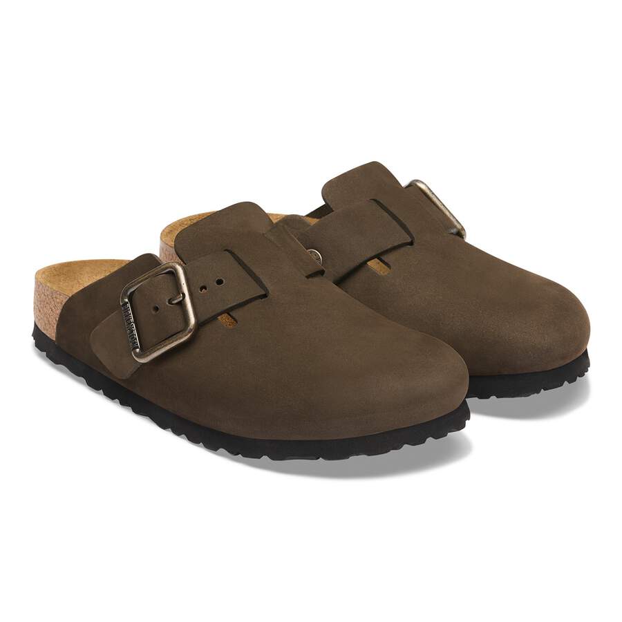 Boston Wire Buckle Nubuck Leather - Mocha