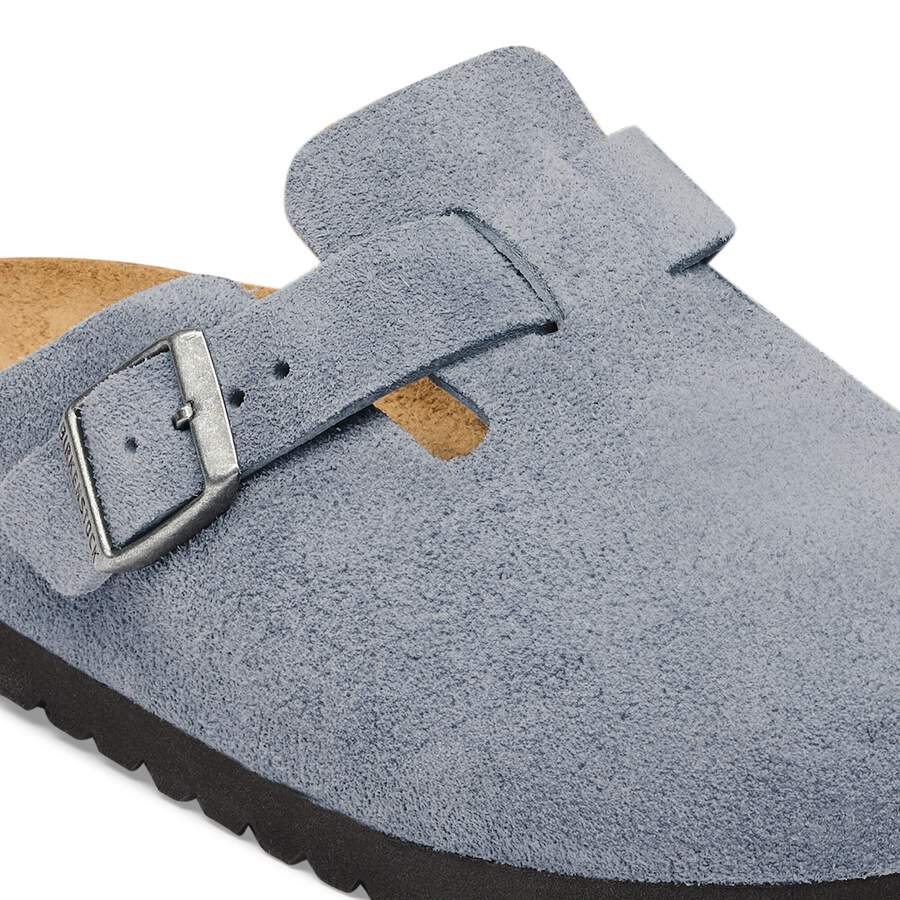 Boston Suede Leather - Stone Blue