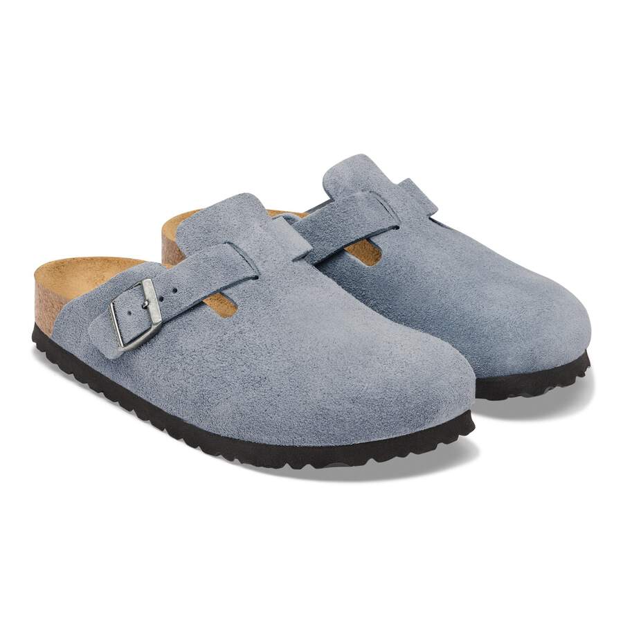 Boston Suede Leather - Stone Blue