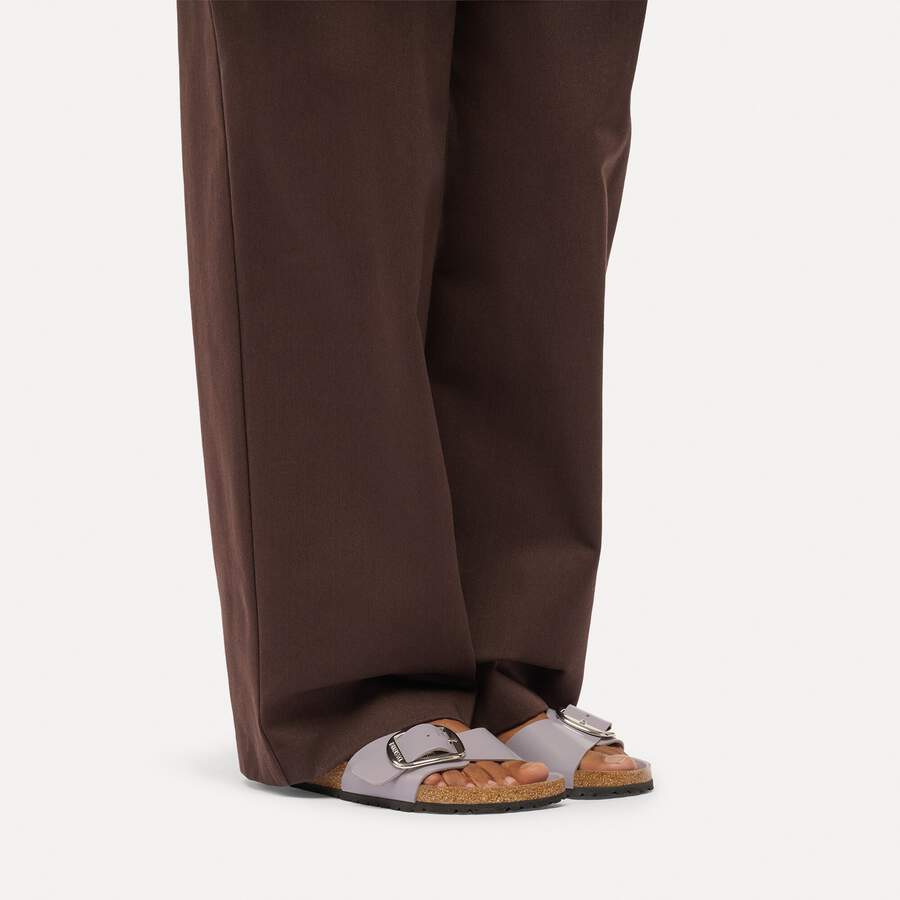 Madrid Big Buckle Natural Leather Patent - High-Shine Lavender Sky