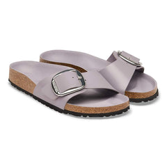 Madrid Big Buckle Natural Leather Patent - High-Shine Lavender Sky