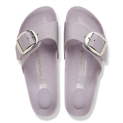Madrid Big Buckle Natural Leather Patent - High-Shine Lavender Sky