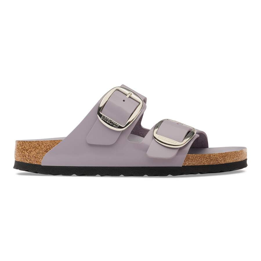 Arizona Big Buckle Natural Leather Patent - High-Shine Lavender Sky