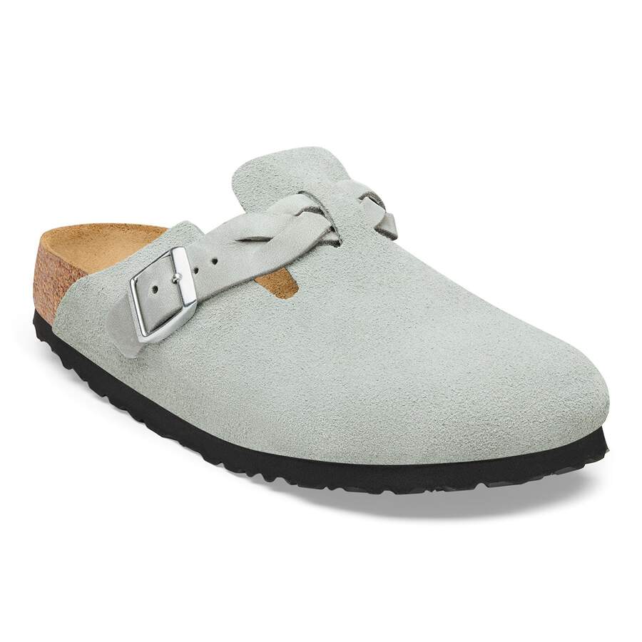 Boston Braided Suede Leather - Pure Sage
