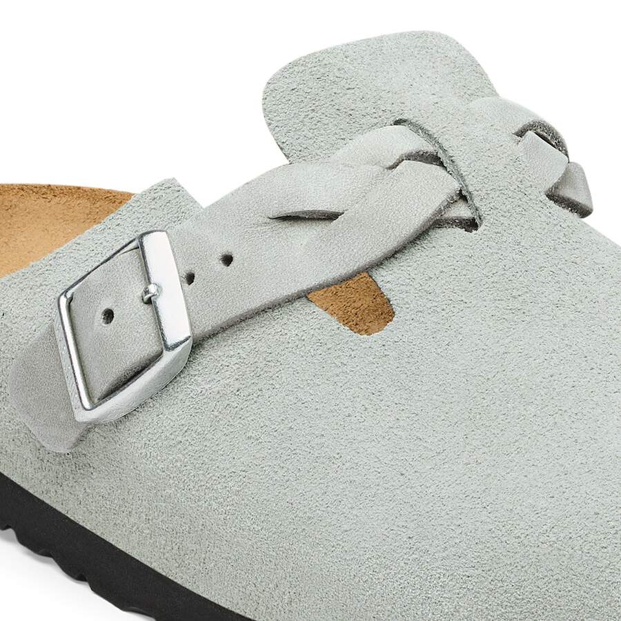 Boston Braided Suede Leather - Pure Sage