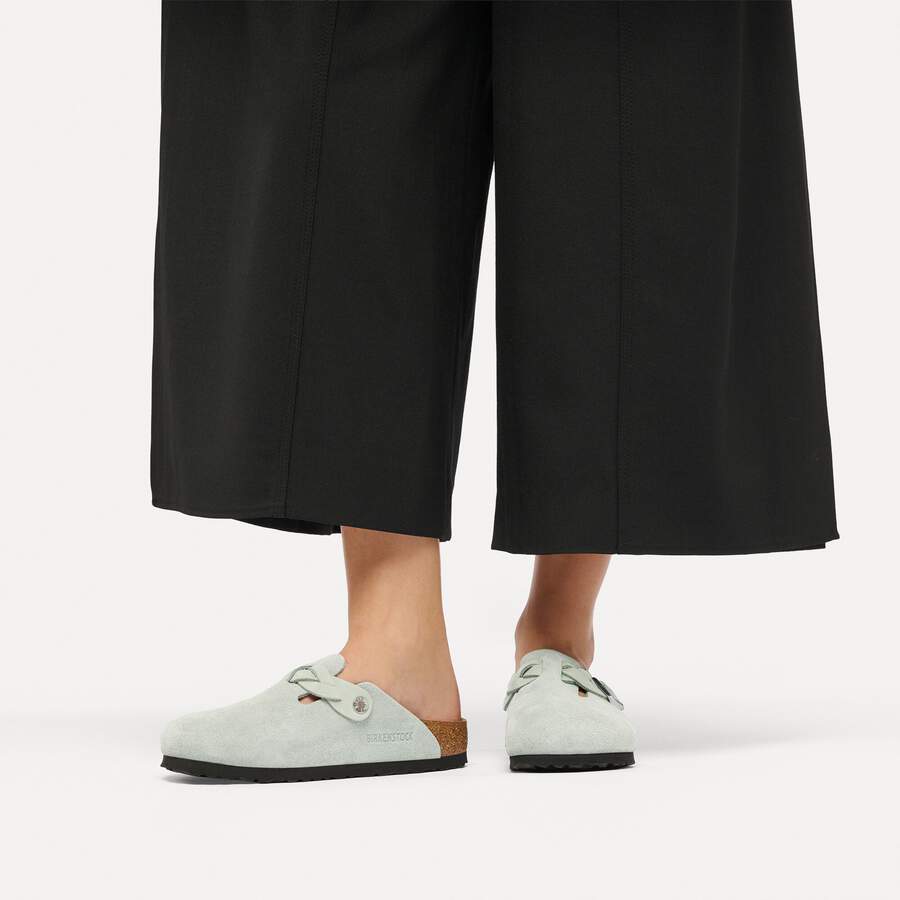 Boston Braided Suede Leather - Pure Sage