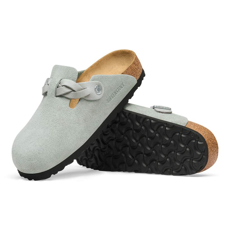 Boston Braided Suede Leather - Pure Sage