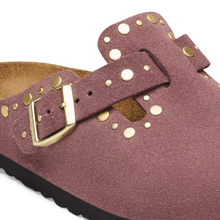 Boston Rivet Suede Leather - Pepper