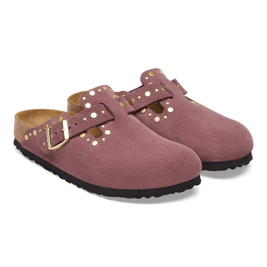 Boston Rivet Suede Leather - Pepper