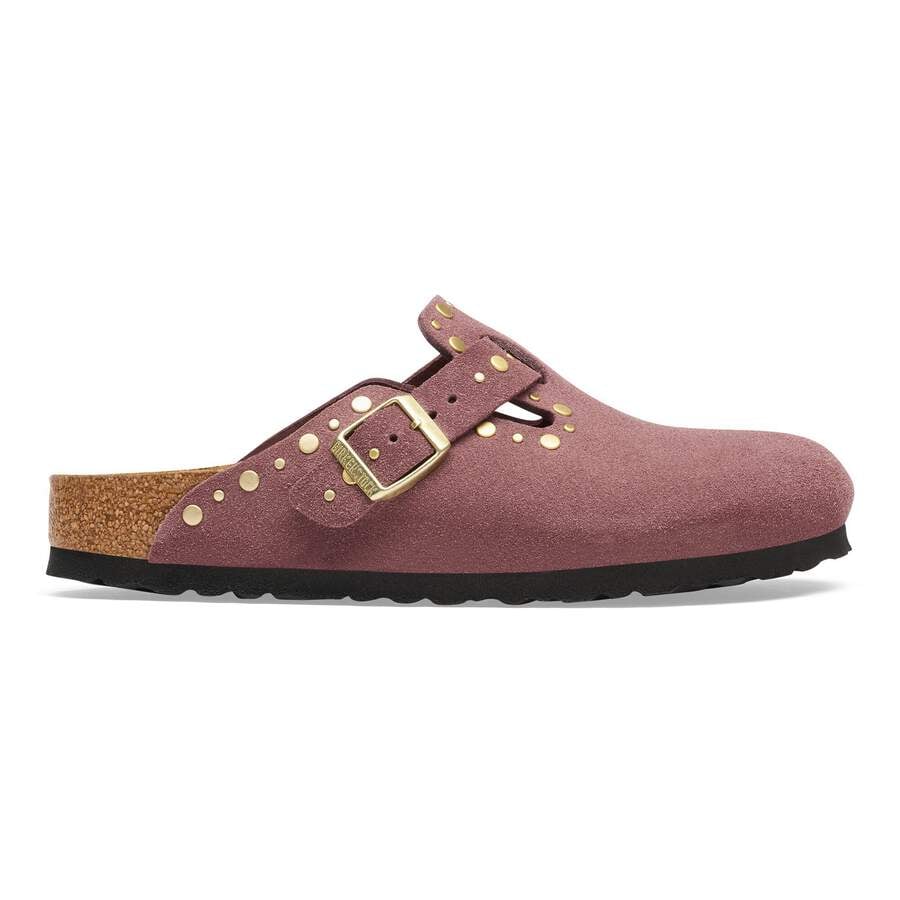 Boston Rivet Suede Leather - Pepper