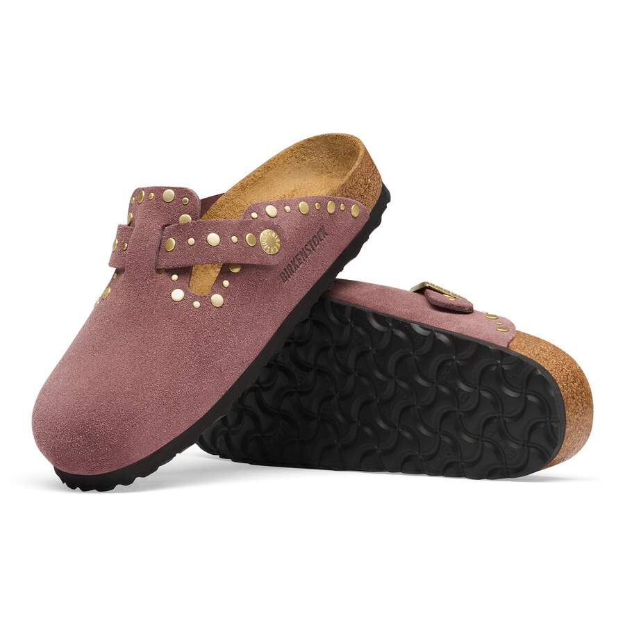 Boston Rivet Suede Leather - Pepper